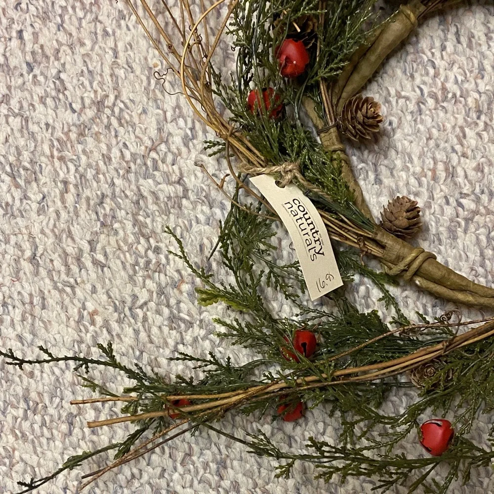 Festive Green and Red Holiday Wreath